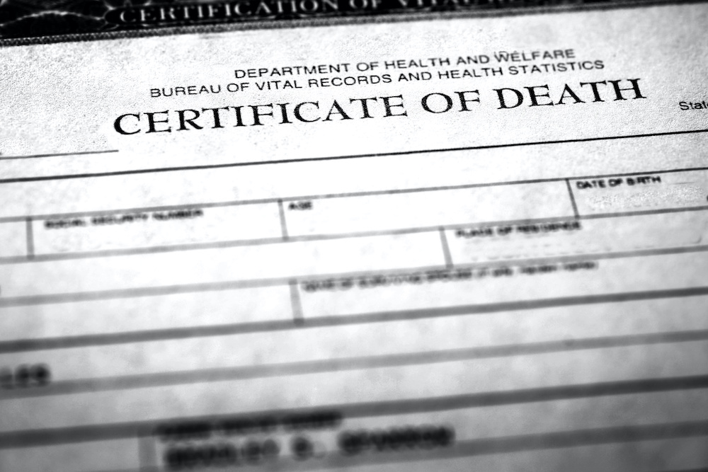 Death Certificate After Death Pre Planning