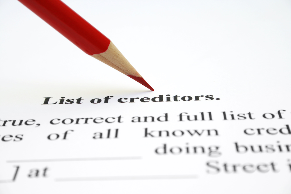 List of Creditors Heirs Rights