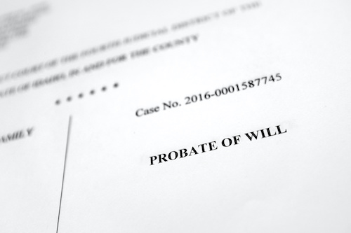 Probate of a Will First Page