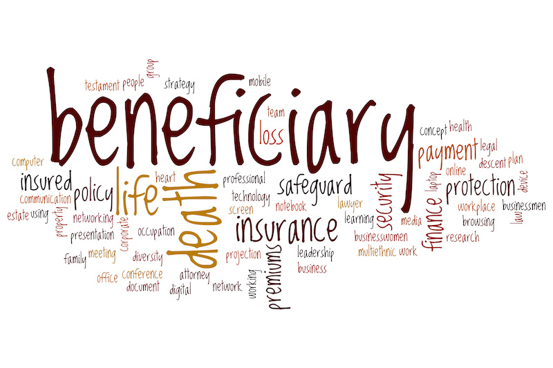 Beneficiary word cloud concept