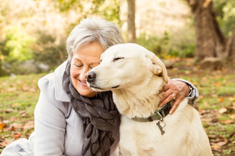 Senior Woman with a Dog