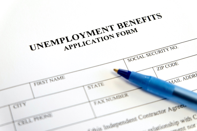 Unemployment benefits claim form
