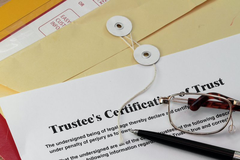 Trustee's certificate of trust picture