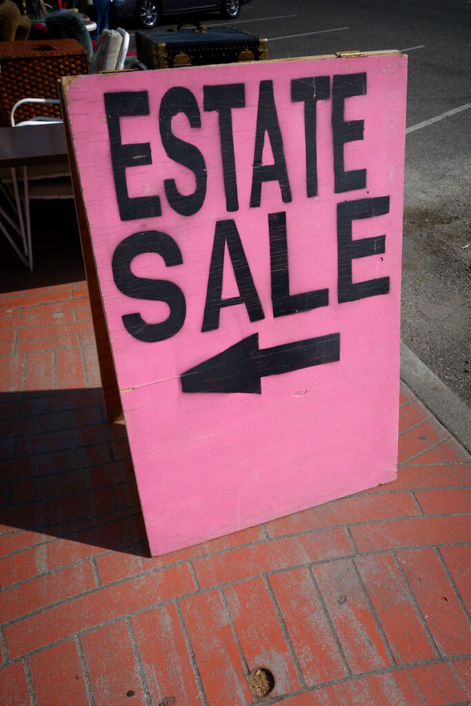 estate sale to sell assets