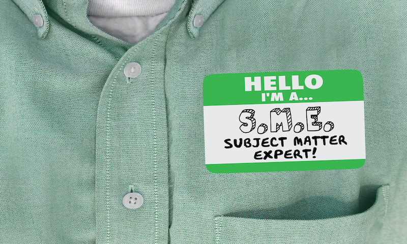 Hello I Am SME Subject Matter Expert Name Tag Shirt 3d Illustration