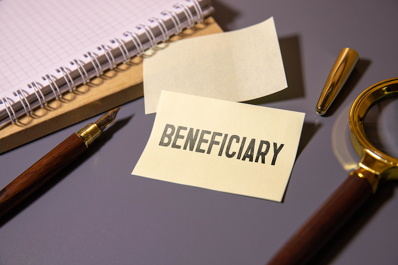 beneficiary word in a dictionary. beneficiary concept.