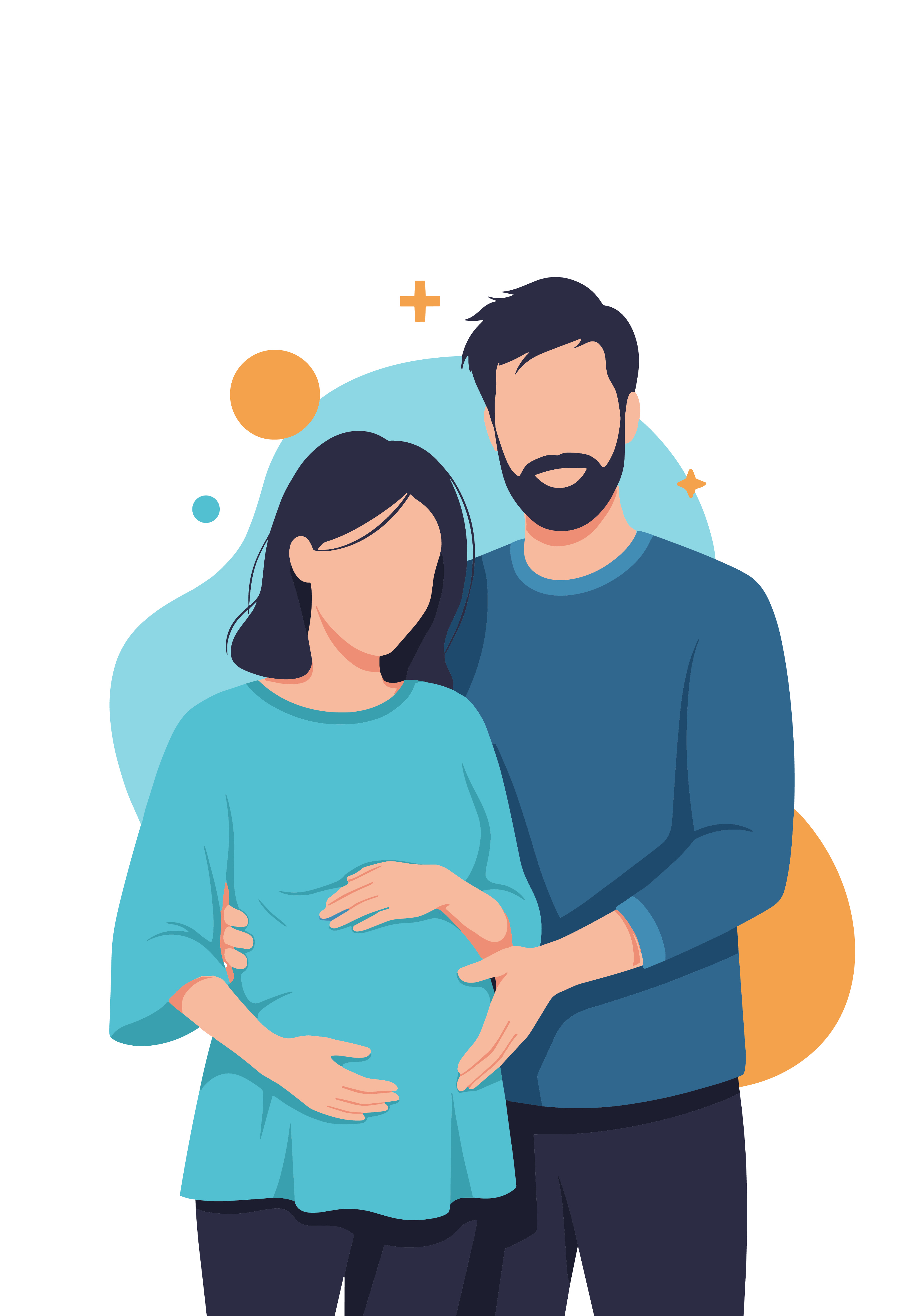 Loving couple embracing pregnant belly, anticipating new life with joy and new parent estate planning