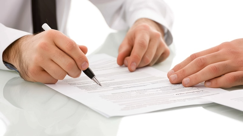 wealth management concept, business man and team analyzing financial statement for planning financial customer case in office.