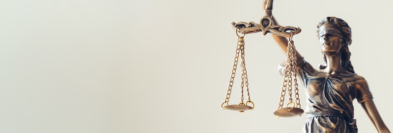 The Statue of Justice - lady justice or Iustitia / Justitia the Roman goddess of Justice